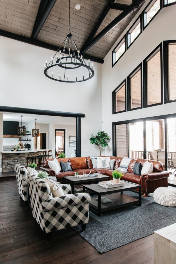 Black white sales chairs living room