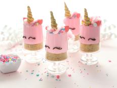 Sprinkle a little magic throughout your next party or birthday with these whimsical, unicorn-themed parfaits. They can be made a day ahead of time, and then decorated just before serving.