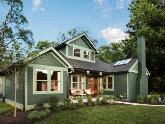 A cedar shake roof offers natural insulation and a handsome look for the classic exterior of this impressive home. The durable roof resists strong winds and other severe weather, and helps conserve heating and cooling energy for lower utility bills.