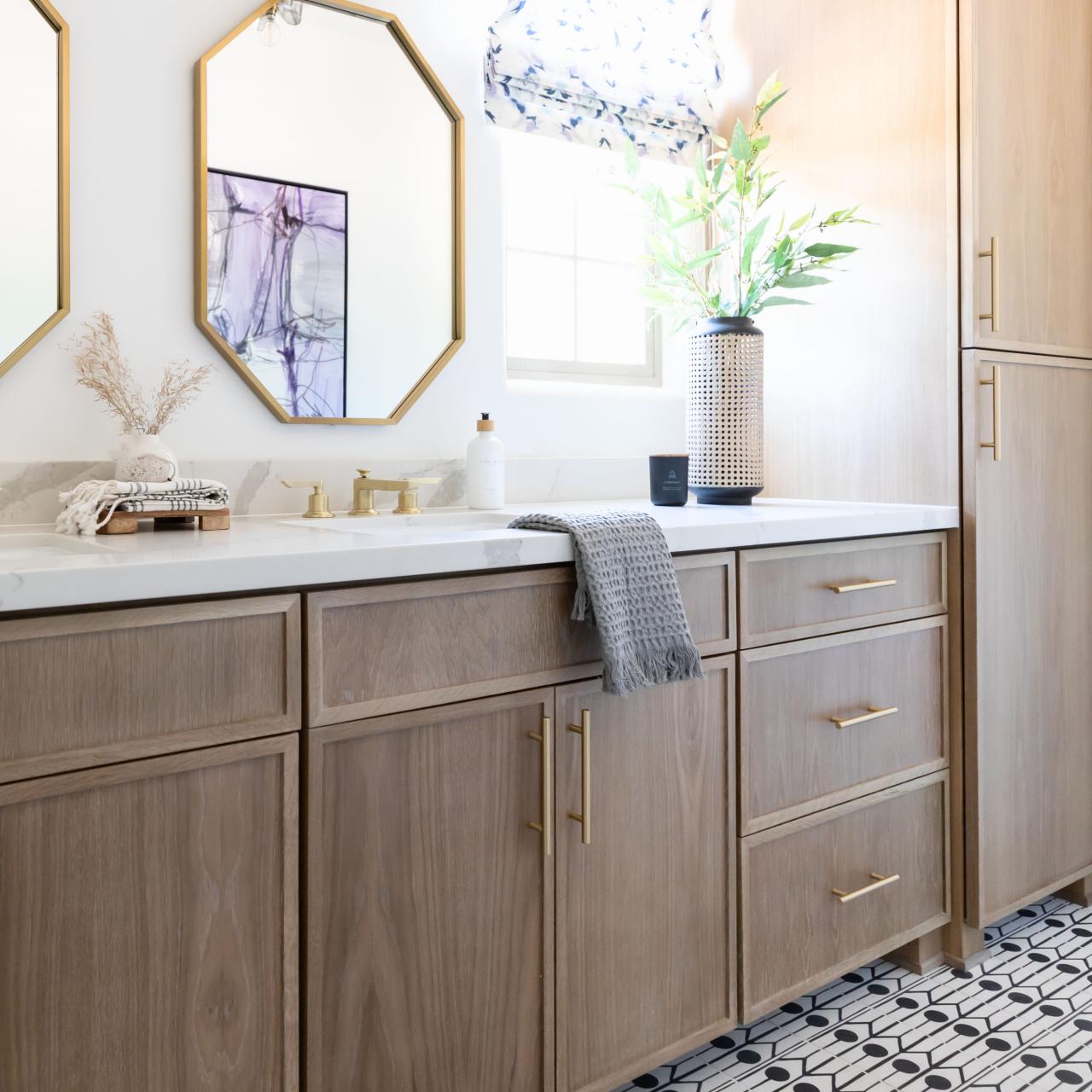 Under Bathroom Sink Organization Ideas for Small Powder Room Cabinets -  Blue i Style