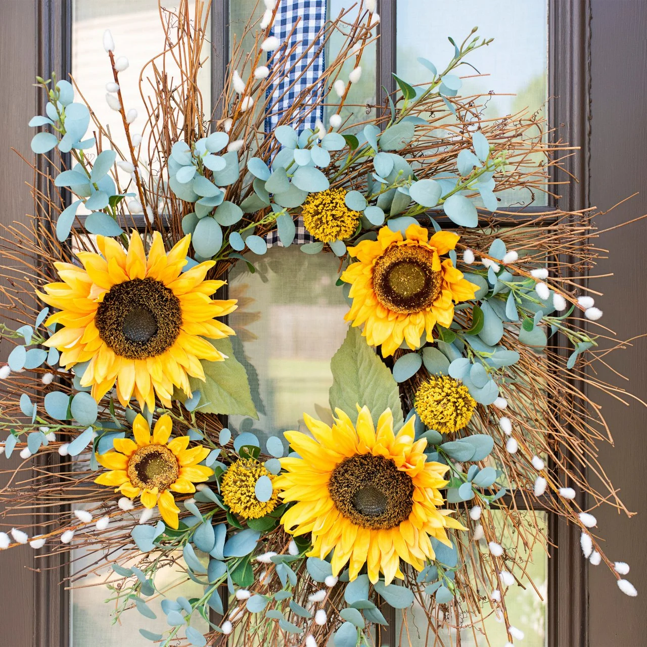 8 in Sunflower basket - rosewood trivet to basket - farmhouse decor -housewarming gift- cabin good entryway basket decor - handmade gifts