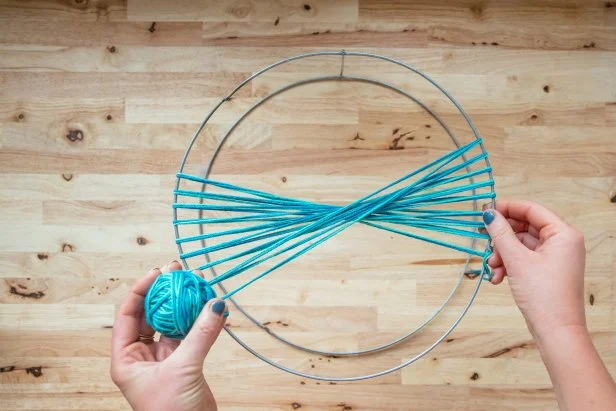 Turn An Old Tomato Cage Into A Fabric Storage Basket 