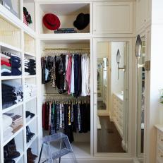 Walk In Closet With Clear Ladder