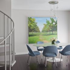 Modern Dining Room With Park Art