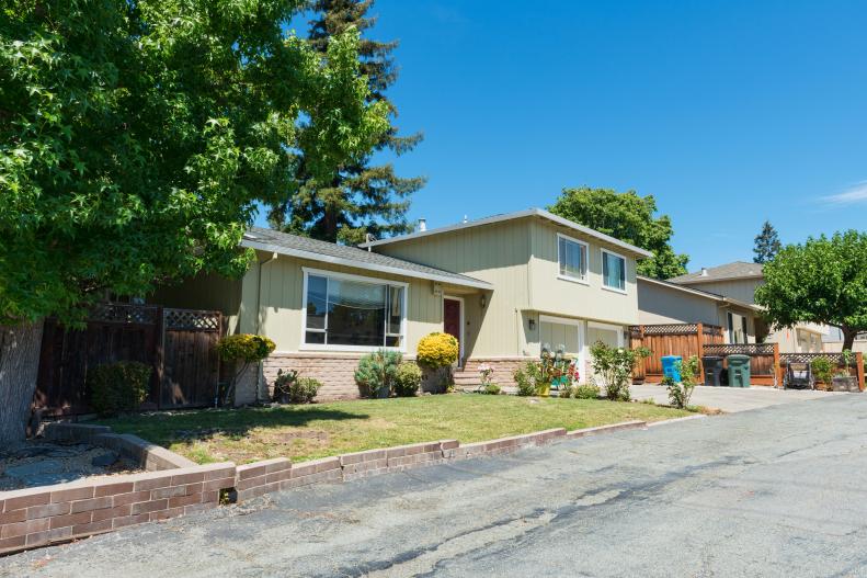 A single family home on a suburban street in Atherton, California
