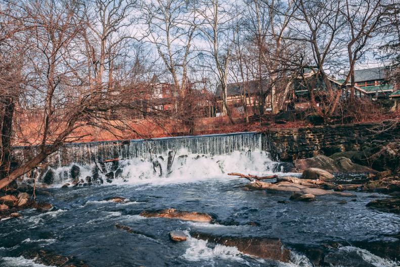 A waterfall in Scarsdale, New York