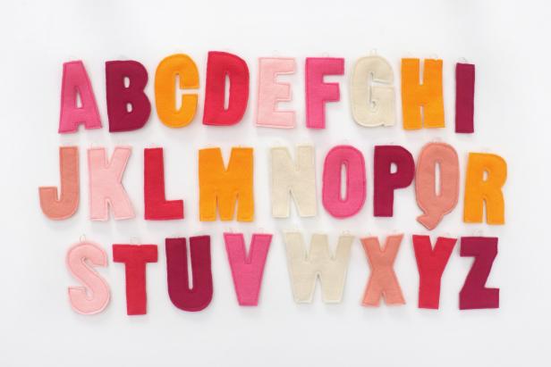 Make as many letters as you want, including some duplicates of common letters. Keep the patterns so if you need extra letters for a future banner, you can make them easily.
