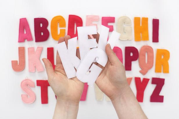 Make as many letters as you want, including some duplicates of common letters. Keep the patterns so if you need extra letters for a future banner, you can make them easily.