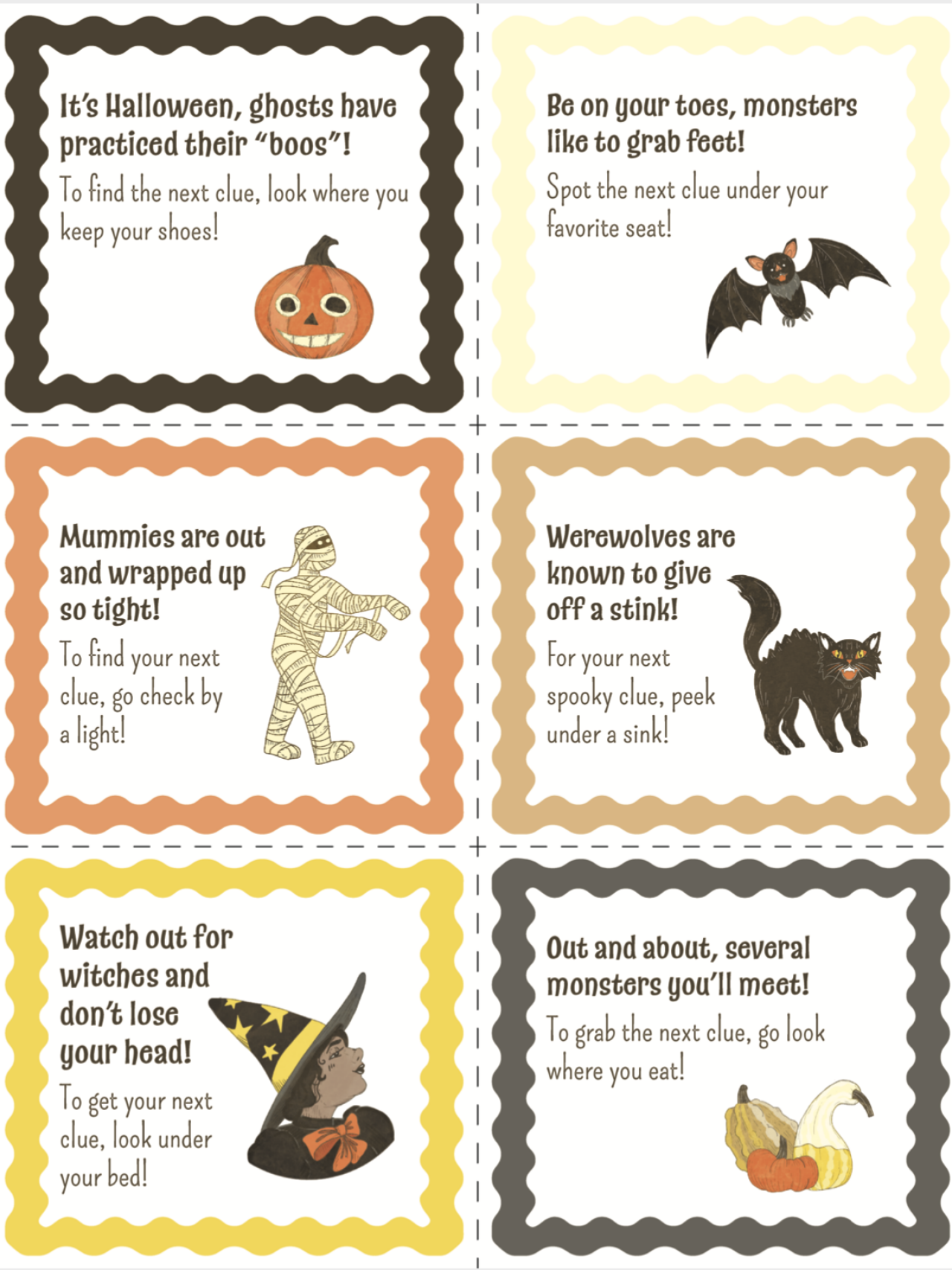 Free, Printable Halloween Scavenger Hunt HGTV