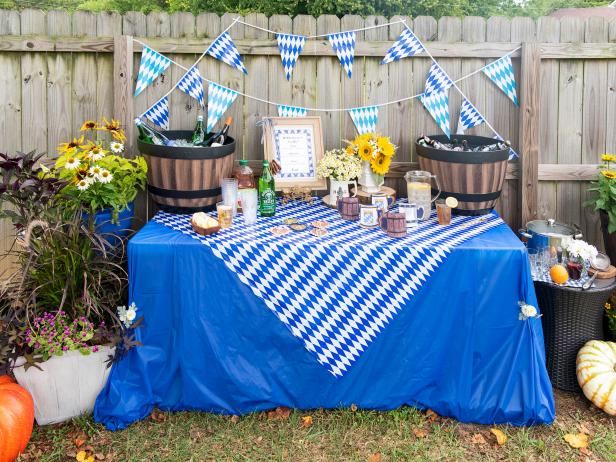 How to Set Up a Backyard Oktoberfest Party Bar | HGTV