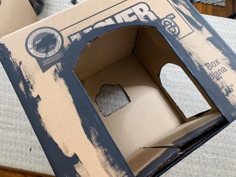 Light Up Haunted House for Your Cat Halloween DIYs for Pets HGTV