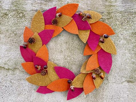 How to Make a Crepe Paper Magnolia Wreath