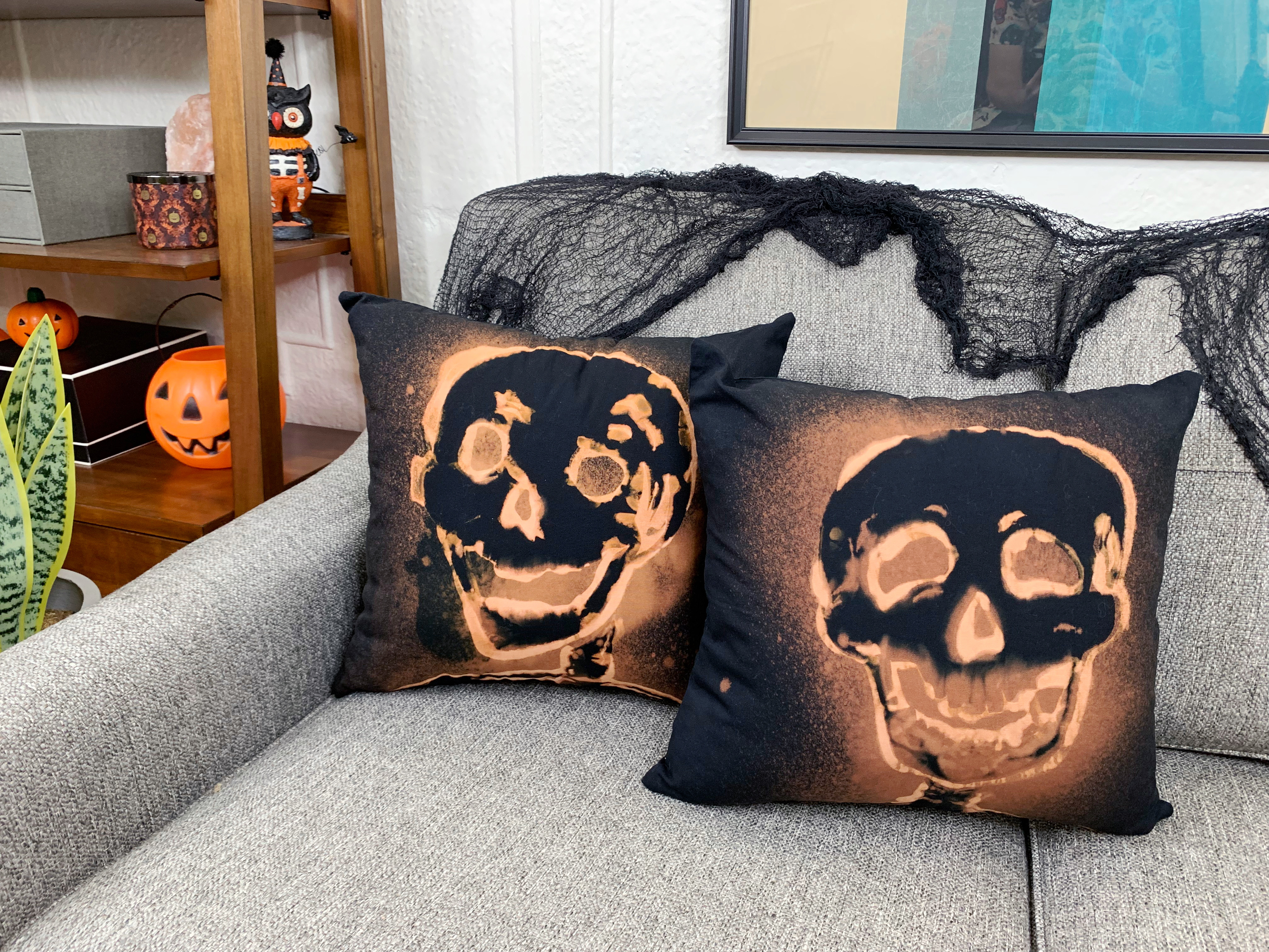 Spooky Gallery Decorative Pillow