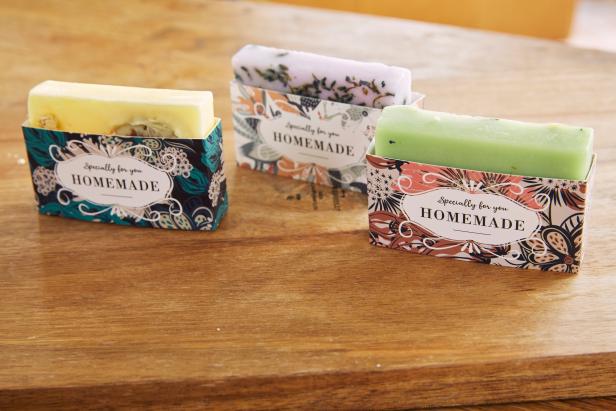 HGTV Handmade’s A.V. Perkins shares an easy step-by-step guide to soap making. Simply melt the shea butter soap base, add in fragrant fan-favorite scents like peppermint and lavender and pour into a silicon bar mold. Let them sit overnight, then gift a few as gifts.