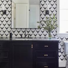 Smart Tile Placement Makes This Backsplash Look Almost Like Wallpaper