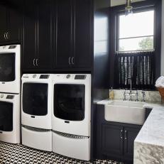 A Spacious Laundry Room is Fully Outfitted for this Large Family's Needs