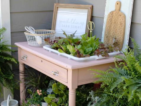 How to Make a Raised Planter Box From an Old Desk