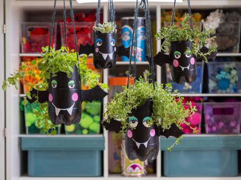How to DIY a Hanging Bat Planter for Halloween