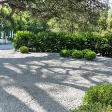 Gravel Driveway With Hedge