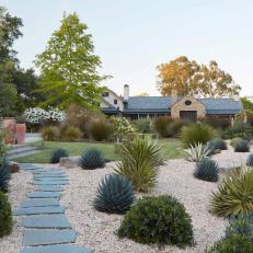 Drought Tolerant Yard and Stone Path