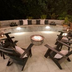 Mediterranean Patio With Brown Armchairs