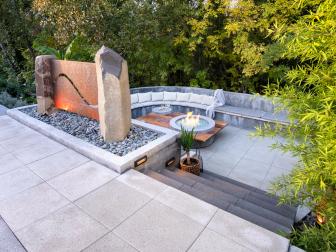 Sunken Outdoor Lounge and Wall