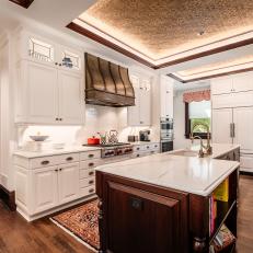 Neutral Traditional Kitchen With Tray Ceiling