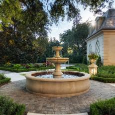 Patio With Round Fountain