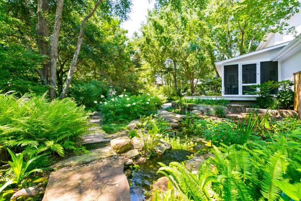 Stone Path Over Stream | HGTV