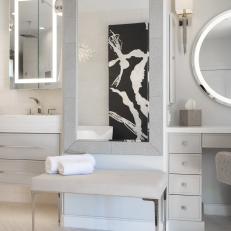 Glamorous Bathroom With Full Length Mirror