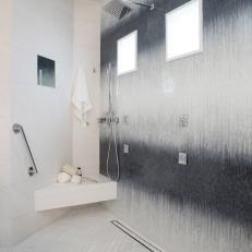 Ombre Accent Wall in Walk-In Shower