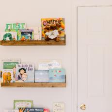 Wood Bookshelves With Kids Books