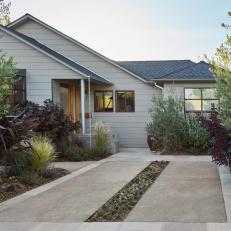 California Home with Split Driveway