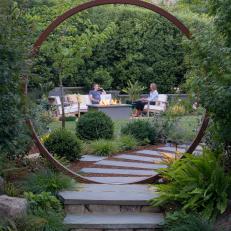 Circle Sculpture and Fire Pit