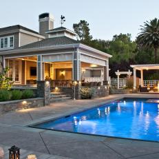 Pool and Gray Stone Patio