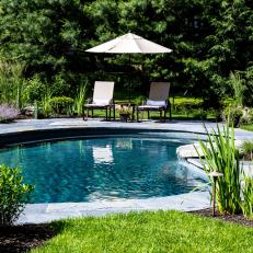 Curved Pool With Slim Patio
