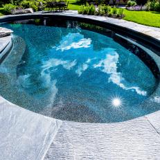 Curved Pool With Bench