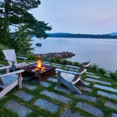 Lakeside Patio with Fire Pit