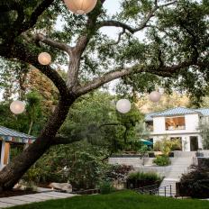 Backyard With Paper Lanterns