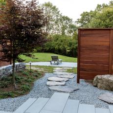 Zen Garden With Wood Fence