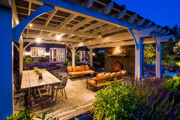 Pergola With Lighting | HGTV