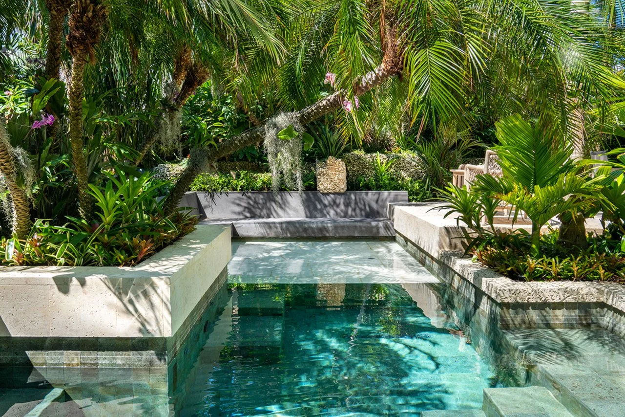Modern Tropical Pool Designs PebbleTec: Tropical Breeze Medium Blue