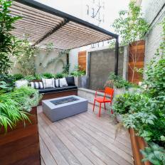 Urban Deck With Red Chair