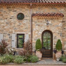 Mediterranean Villa With Arched Door