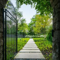 Arched Gate and Limestone Path
