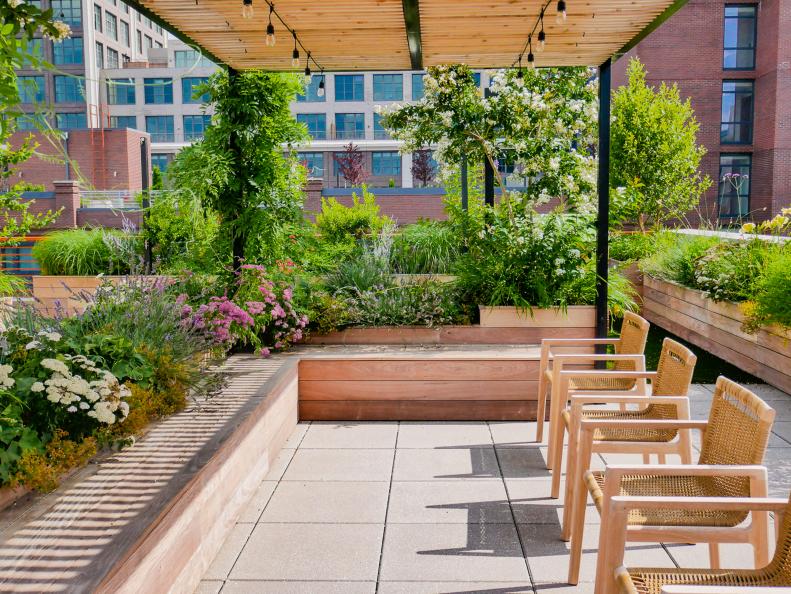 Pergola and Four Chairs