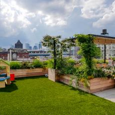 Rooftop Garden With Play Area