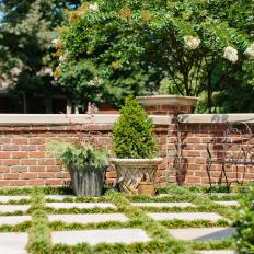 Courtyard and Iron Bench