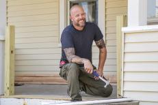 Home Inspector Joe Mazza tackles an unsupported and unsafe front porch at the Barton family's house, as seen on Home Inspector Joe, Season 1.