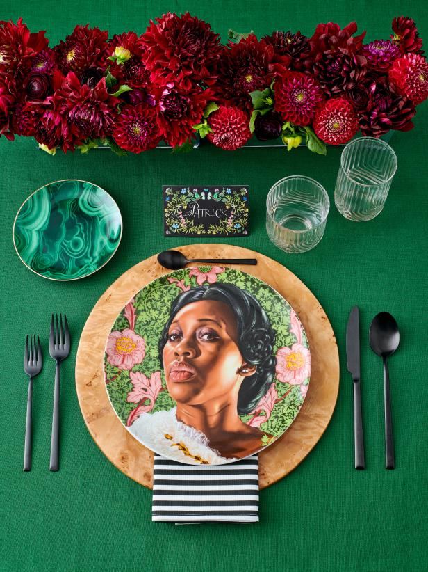 Luxe Green Fall Tablescape